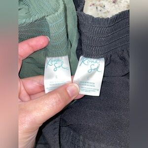 TWO Kona Sol Olive and Charcoal Swim skirts